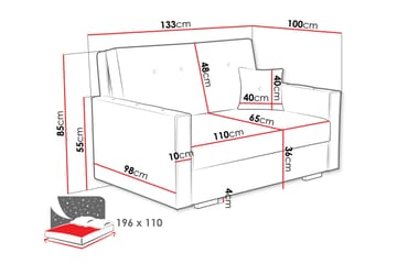 Ajiz Bäddsoffa 2-sits i Bouclé - Grå - Möbler - Vardagsrum - Bäddsoffor