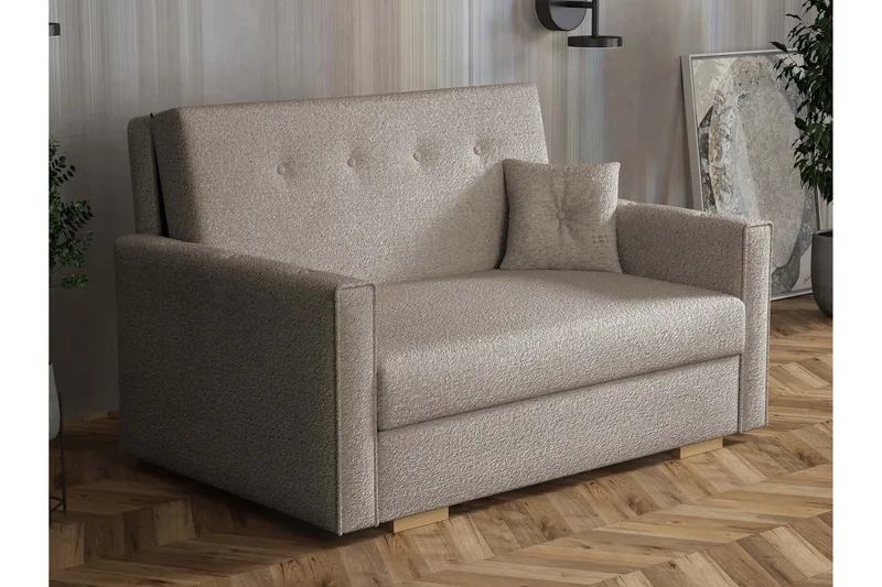 Ajiz Bäddsoffa 2-sits i Bouclé - Grå - Möbler - Vardagsrum - Bäddsoffor
