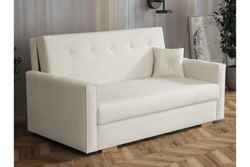 Ajiz Bäddsoffa 3-sits i Bouclé - Beige - Möbler - Vardagsrum - Bäddsoffor