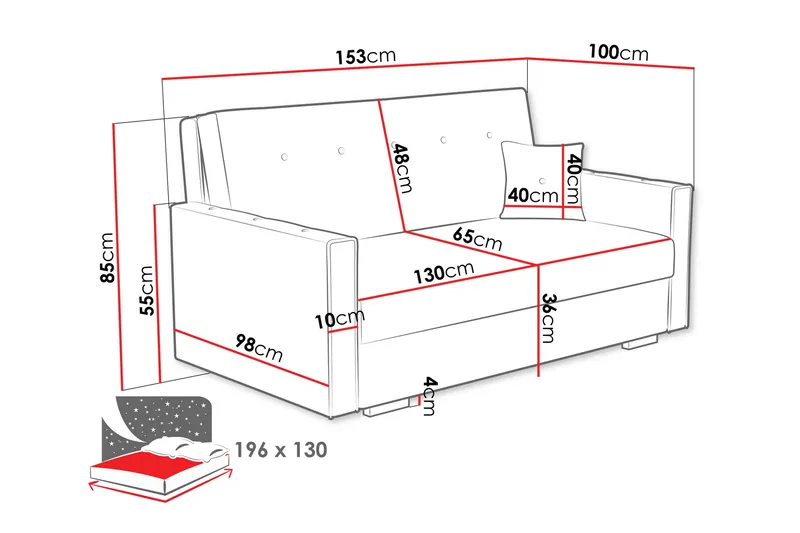 Ajiz Bäddsoffa 3-sits i Bouclé - Beige - Möbler - Vardagsrum - Bäddsoffor