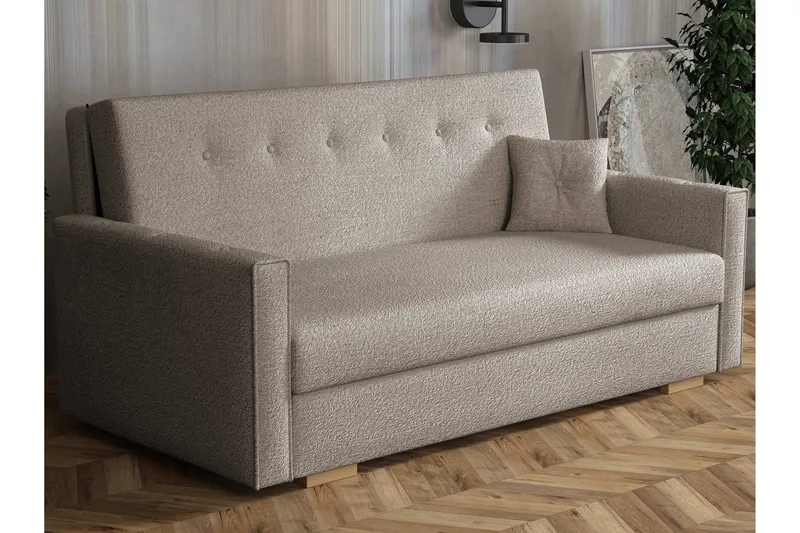 Ajiz Bäddsoffa 3-sits i Bouclé, Grå