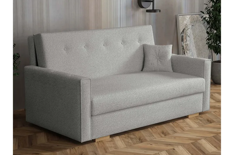 Ajiz Bäddsoffa 3-sits i Bouclé - Grå - Möbler - Vardagsrum - Bäddsoffor