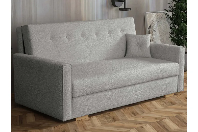 Ajiz Bäddsoffa 3-sits i Bouclé - Grå - Möbler - Vardagsrum - Bäddsoffor