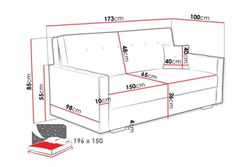 Ajiz Bäddsoffa 3-sits i Bouclé - Grå - Möbler - Vardagsrum - Bäddsoffor