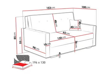 Ajiz Bäddsoffa 3-sits i Bouclé - Grå - Möbler - Vardagsrum - Bäddsoffor