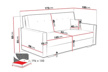 Ajiz Bäddsoffa 3-sits i Bouclé - Vit - Möbler - Vardagsrum - Bäddsoffor