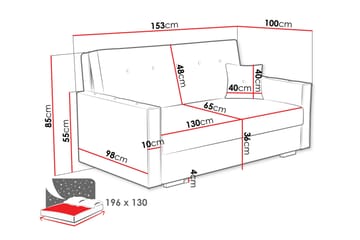 Ajiz Bäddsoffa 3-sits i Bouclé - Vit - Möbler - Vardagsrum - Bäddsoffor