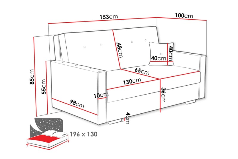 Ajiz Bäddsoffa 3-sits i Bouclé - Vit - Möbler - Vardagsrum - Bäddsoffor