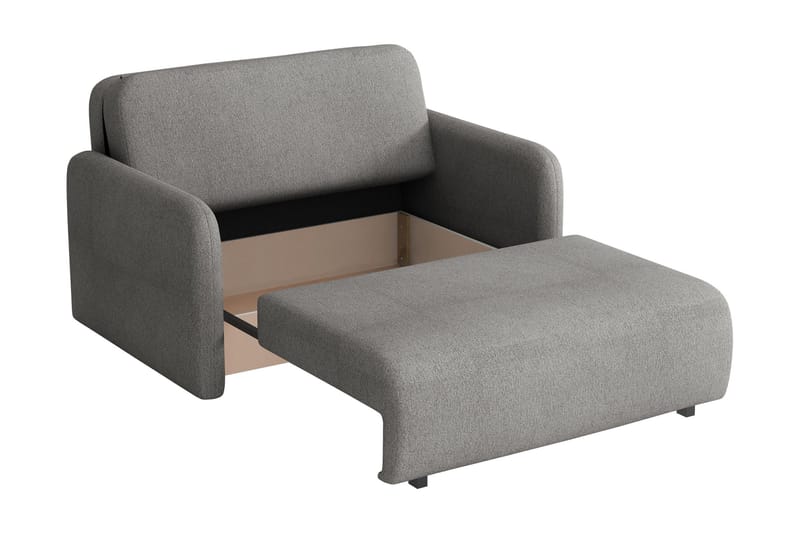 Ajmeri 2-sits Rektangulär Bäddsoffa med Förvaring i Bouclé - Vit - Möbler - Vardagsrum - Bäddsoffor