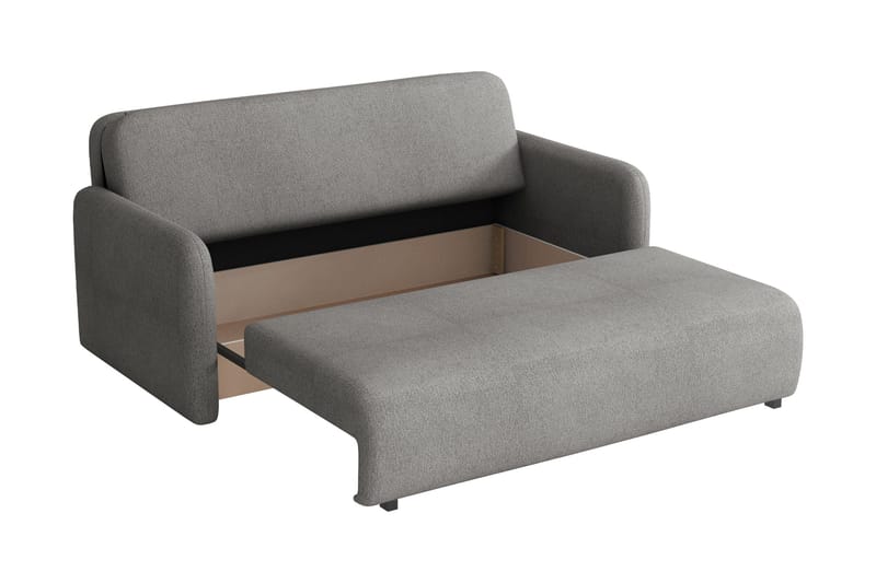 Ajmeri 3-sits Bäddsoffa 150x196 cm med Förvaring i Bouclé - Vit - Möbler - Vardagsrum - Bäddsoffor