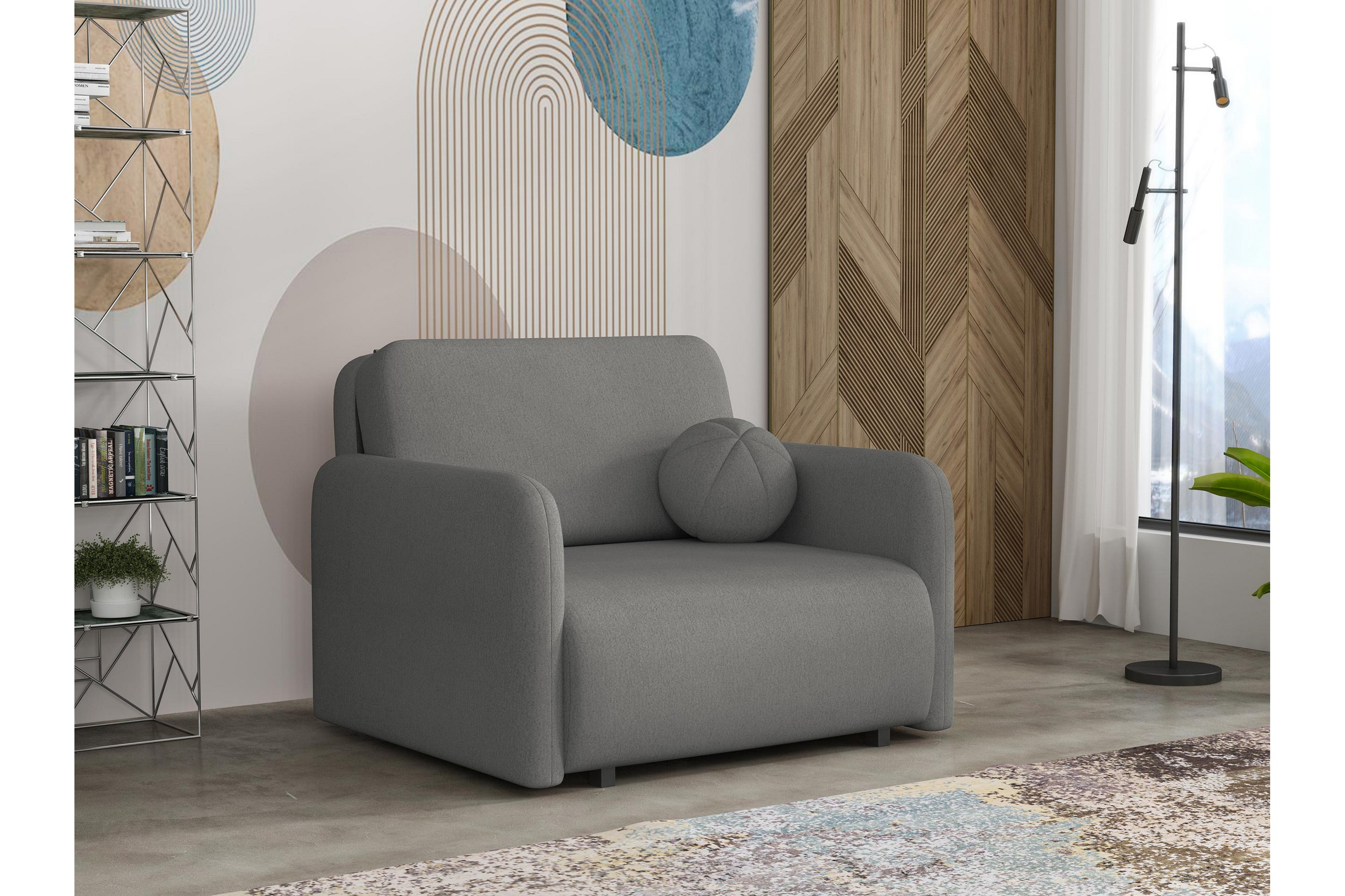 ajmeri bäddsoffa 2-sits - grå