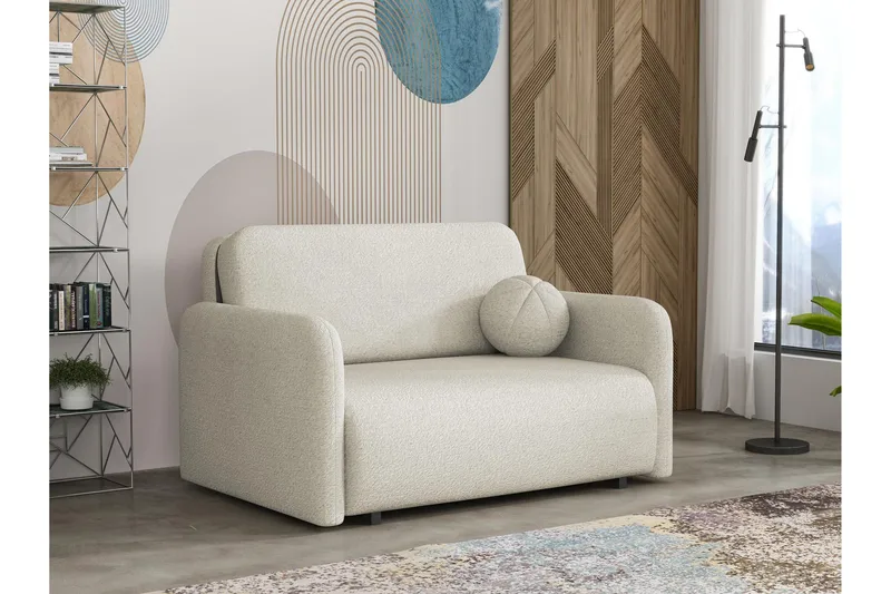 Ajmeri Bäddsoffa 2-sits i Bouclé, Beige