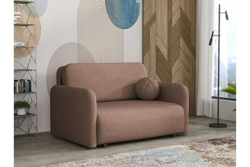 Ajmeri Bäddsoffa 2-sits i Bouclé, Rosa