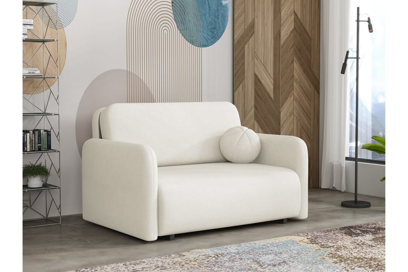 Ajmeri Bäddsoffa 2-sits i Plysch - Beige - Möbler - Vardagsrum - Bäddsoffor