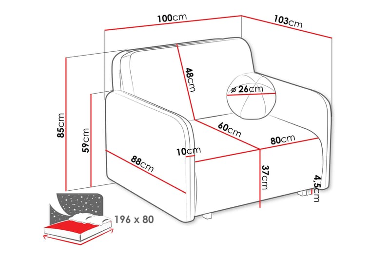 Ajmeri Bäddsoffa 2-sits i Plysch - Beige - Möbler - Vardagsrum - Bäddsoffor
