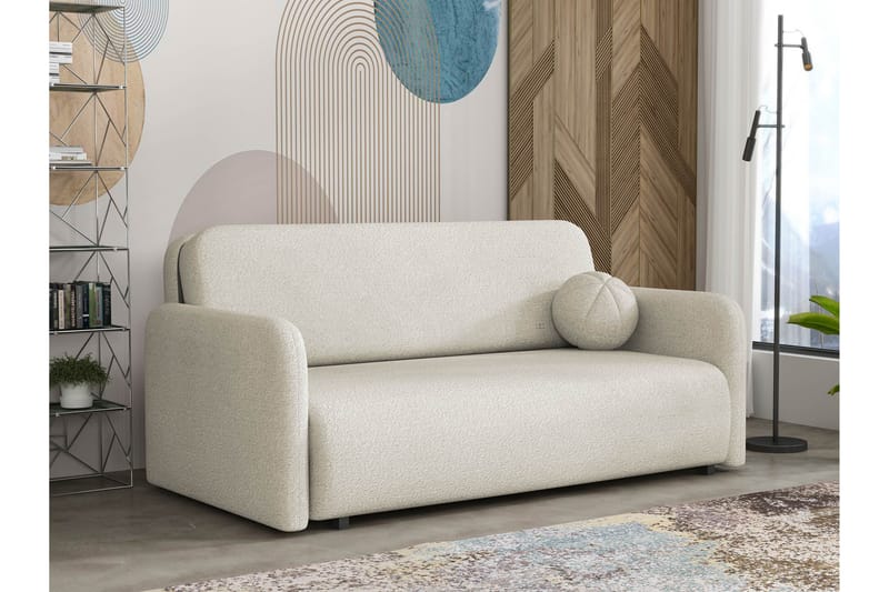 Ajmeri Bäddsoffa 3-sits i Bouclé - Beige - Möbler - Vardagsrum - Bäddsoffor