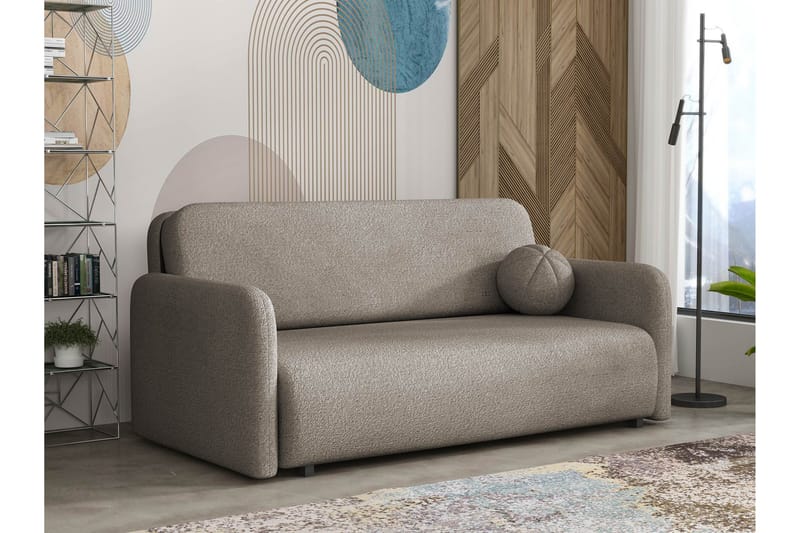 Ajmeri Bäddsoffa 3-sits i Bouclé, Grå