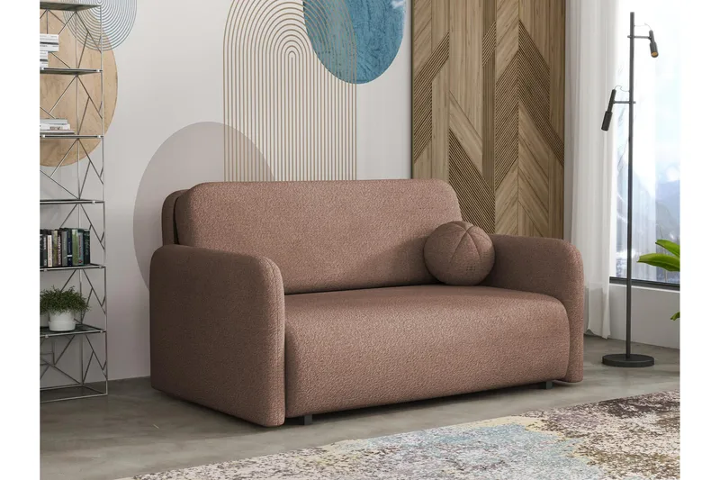 Ajmeri Bäddsoffa 3-sits i Bouclé, Rosa