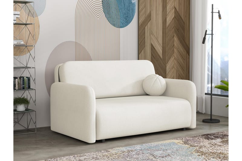 Ajmeri Bäddsoffa 3-sits i Plysch - Beige - Möbler - Vardagsrum - Bäddsoffor