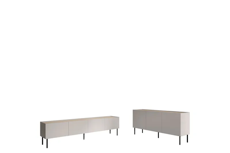 Akie Möbelset För Vardagsrum, Beige