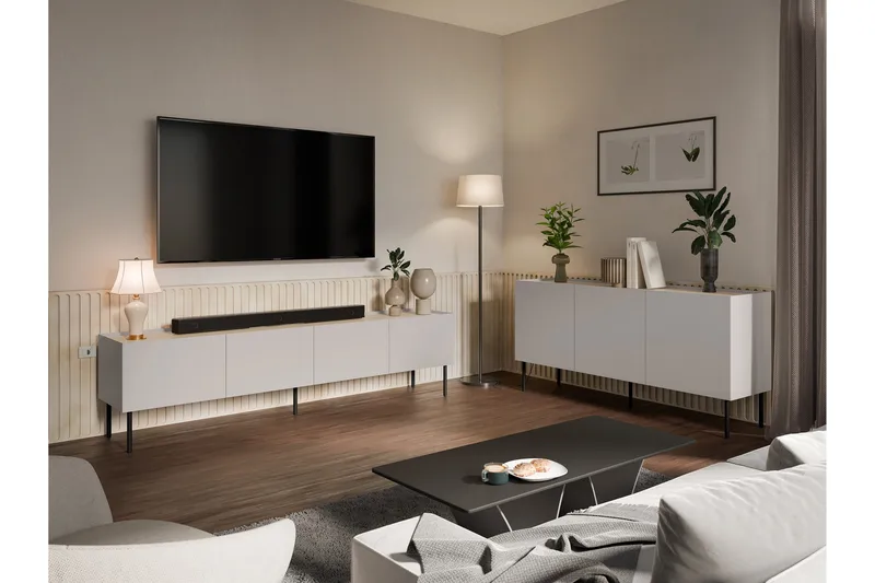 Akie Möbelset För Vardagsrum - Beige - Möbler - Vardagsrum - Möbelset för vardagsrum