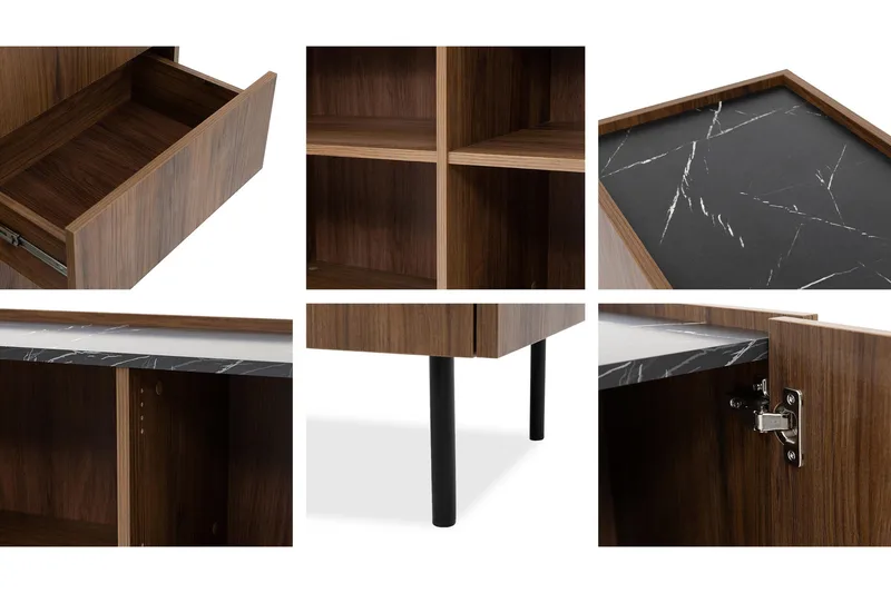 Akihito Möbelset För Vardagsrum - Brun - Möbler - Vardagsrum - Möbelset för vardagsrum