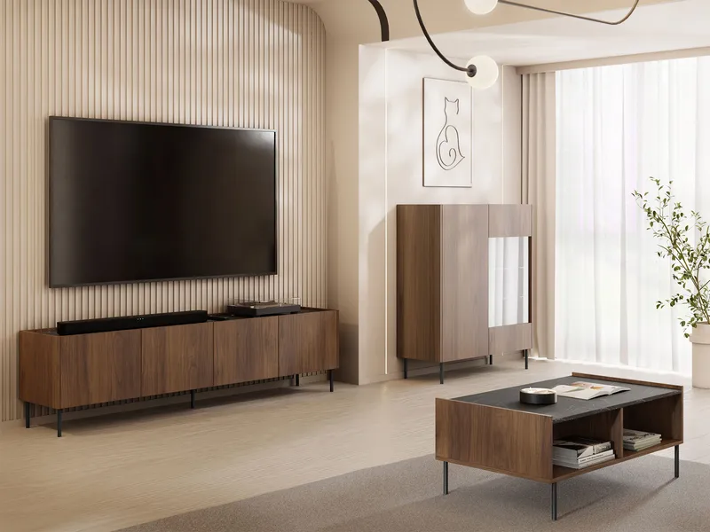 Akihito Möbelset För Vardagsrum - Brun - Möbler - Vardagsrum - Möbelset för vardagsrum