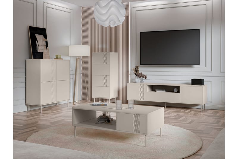 Akiko Möbelset För Vardagsrum - Beige - Möbler - Vardagsrum - Möbelset för vardagsrum