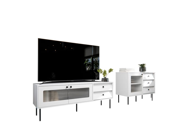 Akilesh Möbelset För Vardagsrum, Vit