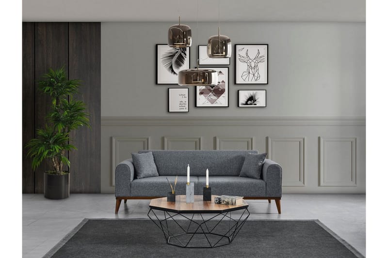 Akio Bäddsoffa 4-sits - Ljusgrå - Möbler - Vardagsrum - Bäddsoffor - 4-sits bäddsoffa