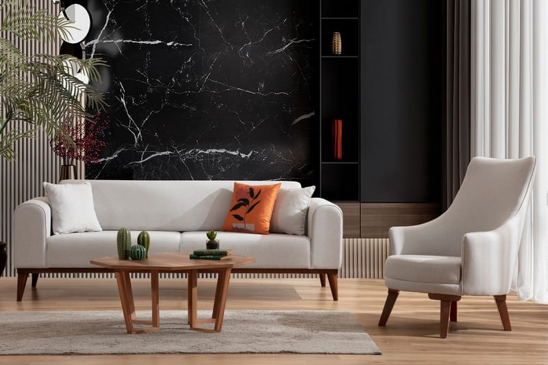 Akio Fåtölj - Creme - Möbler - Vardagsrum - Fåtöljer