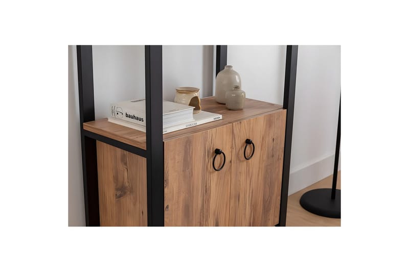 Albuferia Bokhylla 64 cm - Natur/Svart - Förvaring - Hyllor - Bokhylla