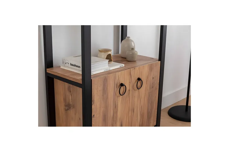 Albuferia Bokhylla 64 cm - Natur/Svart - Förvaring - Hyllor - Bokhylla