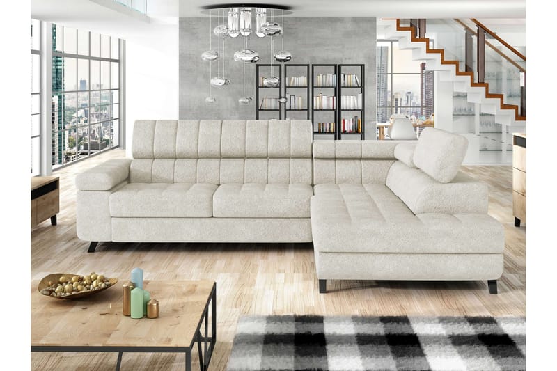 Amshyttan Bäddsoffa m. Schäslong 3-sits - Grå - Möbler - Vardagsrum - Bäddsoffor