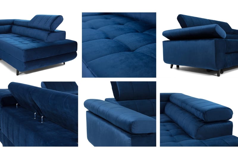 Amshyttan Bäddsoffa m. Schäslong 3-sits - Vit - Möbler - Vardagsrum - Bäddsoffor