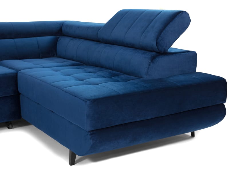 Amshyttan Bäddsoffa med Schäslong 4-sits - Blå - Möbler - Vardagsrum - Bäddsoffor