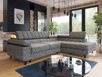 Amshyttan Bäddsoffa med Schäslong 4-sits