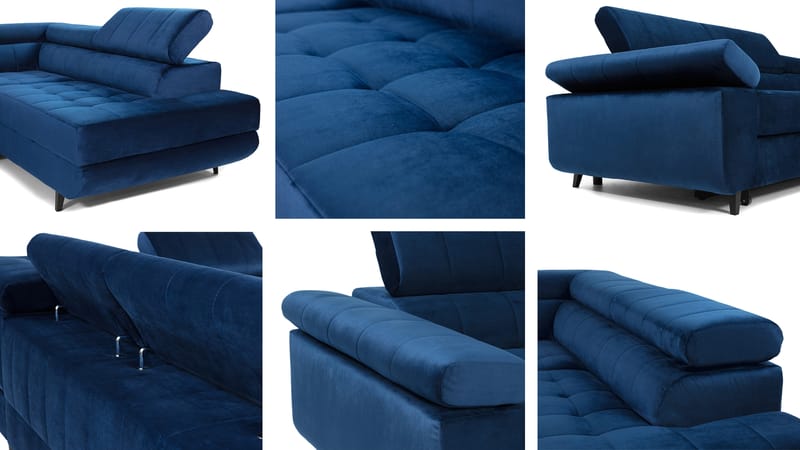 Amshyttan Bäddsoffa med Schäslong 4-sits - Rosa - Möbler - Vardagsrum - Bäddsoffor