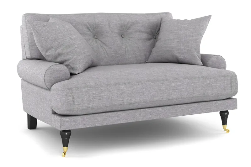 Andrew Loveseat - Ljusgrå/Mässing - Möbler - Vardagsrum - Fåtöljer
