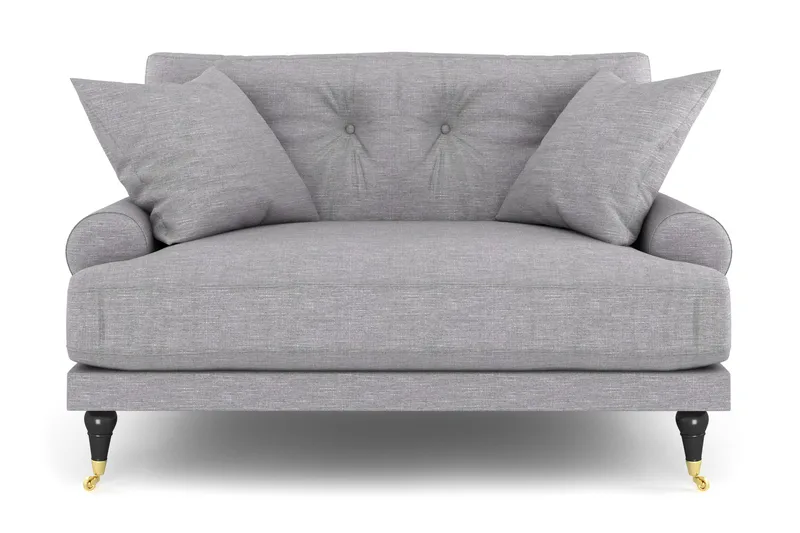 Andrew Loveseat - Ljusgrå/Mässing - Möbler - Vardagsrum - Fåtöljer