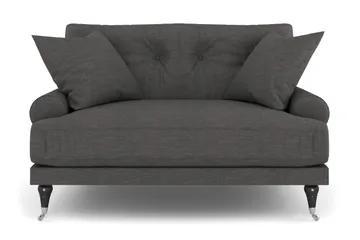 Andrew Loveseat - Mörkgrå/Krom - Möbler - Vardagsrum - Fåtöljer