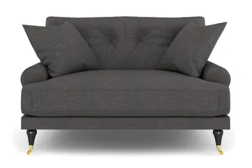 Andrew Loveseat - Mörkgrå/Mässing - Möbler - Vardagsrum - Fåtöljer