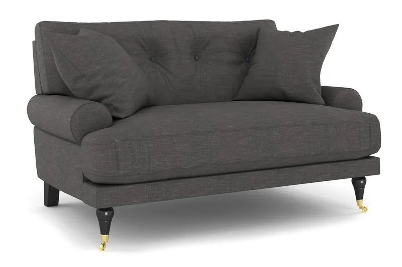 Andrew Loveseat - Mörkgrå/Mässing - Möbler - Vardagsrum - Fåtöljer