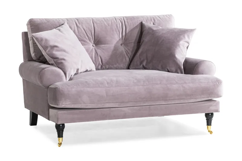 Andrew Loveseat Sammet, Lila/Mässing