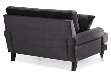 Andrew Loveseat Sammet - Mörkgrå/Krom - Möbler - Vardagsrum - Fåtöljer