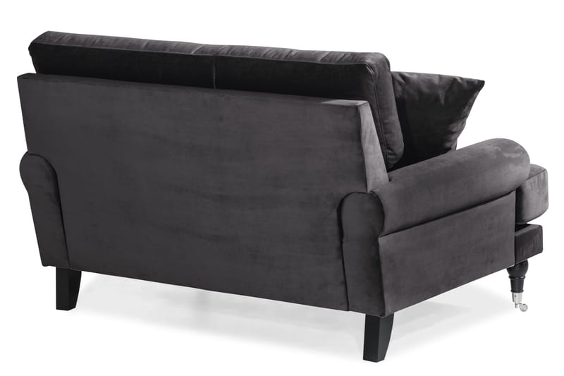 Andrew Loveseat Sammet - Mörkgrå/Krom - Möbler - Vardagsrum - Fåtöljer