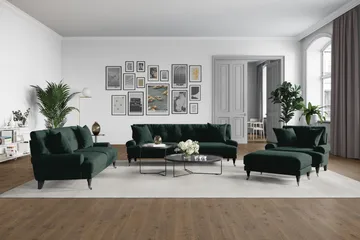 Andrew Loveseat Sammet - Mörkgrön/Krom - Möbler - Vardagsrum - Fåtöljer