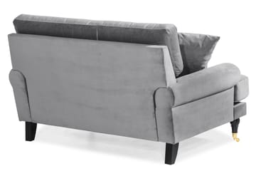 Andrew Loveseat Sammet - Silvergrå/Mässing - Möbler - Vardagsrum - Fåtöljer