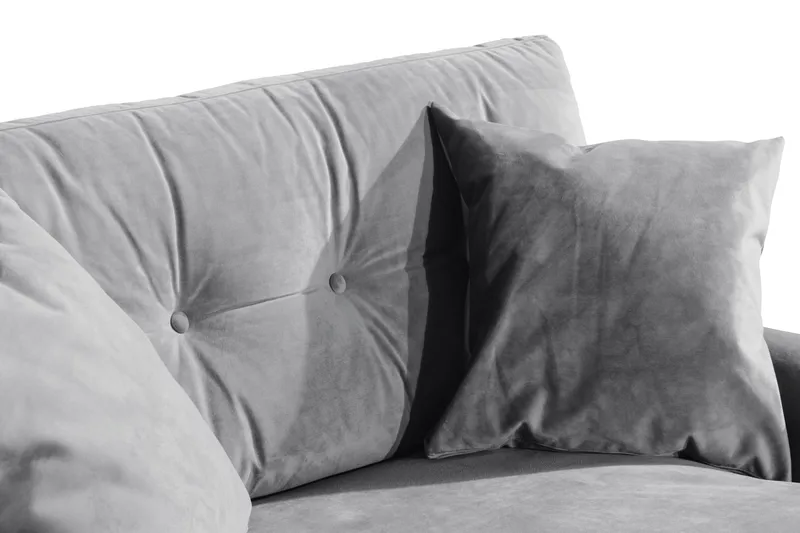 Andrew Loveseat Sammet - Silvergrå/Mässing - Möbler - Vardagsrum - Fåtöljer