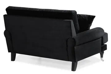 Andrew Loveseat Sammet - Svart/Krom - Möbler - Vardagsrum - Fåtöljer